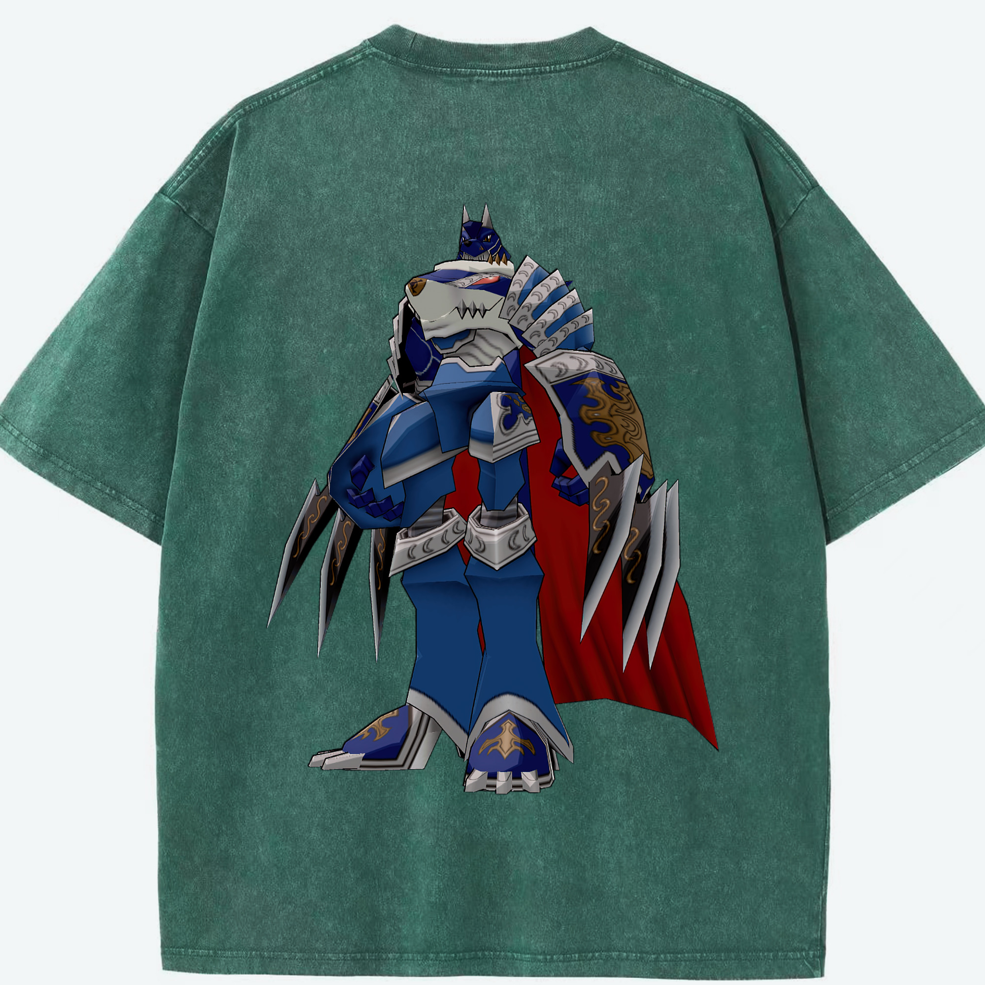（画像用） Digimon デジタルモンスター/デジモン 綿100% ヴィンテージ風 半袖Tシャツ（背面プリント）
